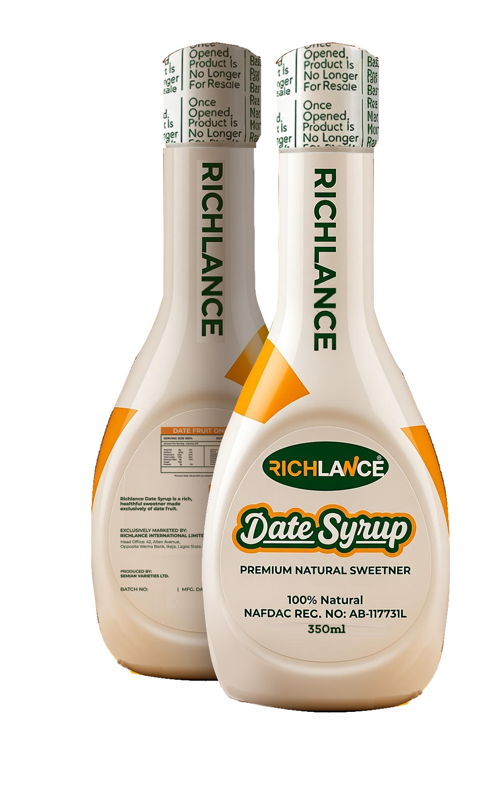 Date Syrup product packaging